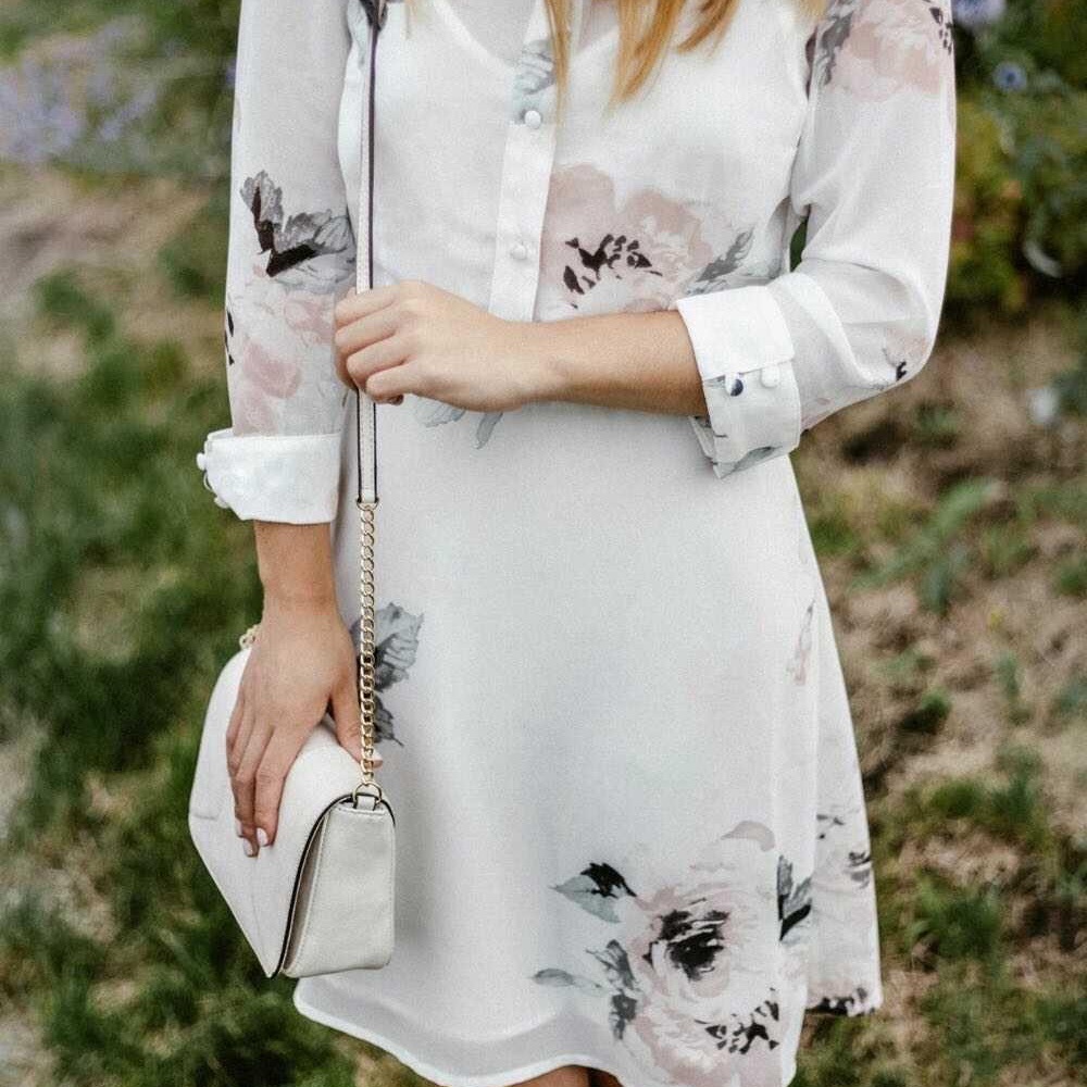 Brand new dynamite white floral dress
